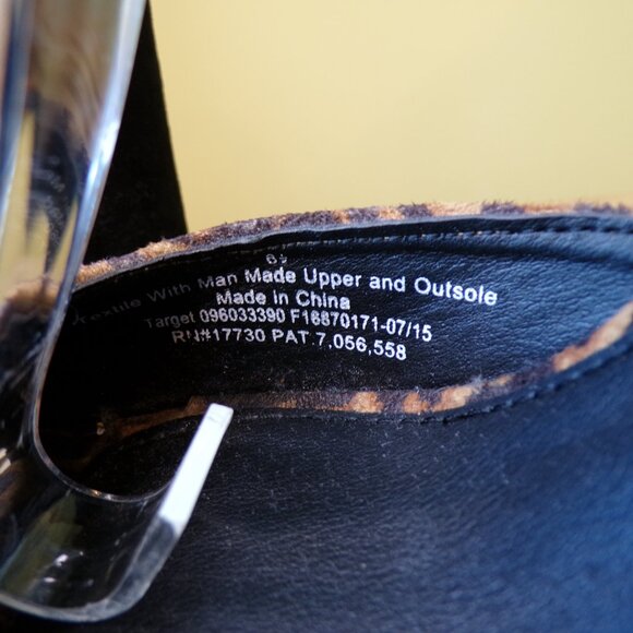 Mossimo Vintage Leopard Faux Fur Pumps Chunky Heel Womens Size 6.5 - Picture 9 of 13